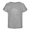 Cleveland, Ohio Baby T-Shirt - Organic Skyline Cleveland Infant T-Shirt - heather gray