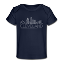 Cleveland, Ohio Baby T-Shirt - Organic Skyline Cleveland Infant T-Shirt - dark navy