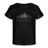 Detroit, Michigan Baby T-Shirt - Organic Skyline Detroit Infant T-Shirt - black