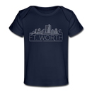 Fort Worth, Texas Baby T-Shirt - Organic Skyline Fort Worth Infant T-Shirt - dark navy