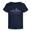 Fort Worth, Texas Baby T-Shirt - Organic Skyline Fort Worth Infant T-Shirt - dark navy