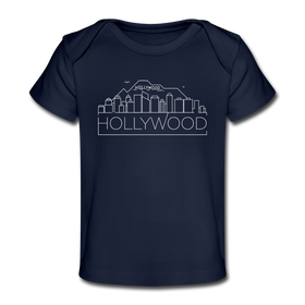 Hollywood, California Baby T-Shirt - Organic Skyline Hollywood Infant T-Shirt