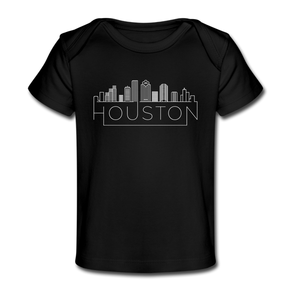 Houston, Texas Baby T-Shirt - Organic Skyline Houston Infant T-Shirt - black