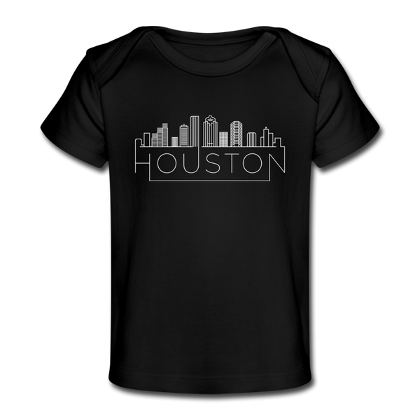 Houston, Texas Baby T-Shirt - Organic Skyline Houston Infant T-Shirt - black
