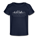 Houston, Texas Baby T-Shirt - Organic Skyline Houston Infant T-Shirt - dark navy