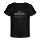 Indianapolis, Indiana Baby T-Shirt - Organic Skyline Indianapolis Infant T-Shirt - black