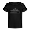 Indianapolis, Indiana Baby T-Shirt - Organic Skyline Indianapolis Infant T-Shirt - black