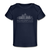Indianapolis, Indiana Baby T-Shirt - Organic Skyline Indianapolis Infant T-Shirt - dark navy