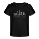 Jacksonville, Florida Baby T-Shirt - Organic Skyline Jacksonville Infant T-Shirt - black