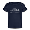 Jacksonville, Florida Baby T-Shirt - Organic Skyline Jacksonville Infant T-Shirt - dark navy
