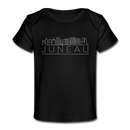 Juneau, Alaska Baby T-Shirt - Organic Skyline Juneau Infant T-Shirt - black