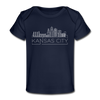 Kansas City, Missouri Baby T-Shirt - Organic Skyline Kansas City Infant T-Shirt - dark navy