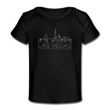 Las Vegas, Nevada Baby T-Shirt - Organic Skyline Las Vegas Infant T-Shirt - black
