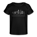 Louisville, Kentucky Baby T-Shirt - Organic Skyline Louisville Infant T-Shirt - black