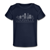 Louisville, Kentucky Baby T-Shirt - Organic Skyline Louisville Infant T-Shirt - dark navy