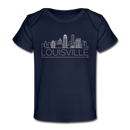 Louisville, Kentucky Baby T-Shirt - Organic Skyline Louisville Infant T-Shirt - dark navy