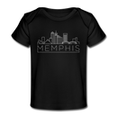 Memphis, Tennessee Baby T-Shirt - Organic Skyline Memphis Infant T-Shirt - black