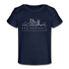 Memphis, Tennessee Baby T-Shirt - Organic Skyline Memphis Infant T-Shirt - dark navy