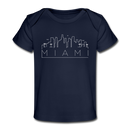 Miami, Florida Baby T-Shirt - Organic Skyline Miami Infant T-Shirt - dark navy