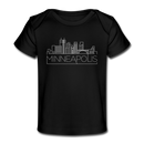 Minneapolis, Minnesota Baby T-Shirt - Organic Skyline Minneapolis Infant T-Shirt - black