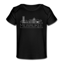 Milwaukee, Wisconsin Baby T-Shirt - Organic Skyline Milwaukee Infant T-Shirt - black