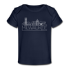 Milwaukee, Wisconsin Baby T-Shirt - Organic Skyline Milwaukee Infant T-Shirt - dark navy