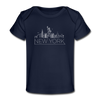 New York Baby T-Shirt - Organic Skyline New York Infant T-Shirt - dark navy