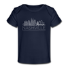 Nashville, Tennessee Baby T-Shirt - Organic Skyline Nashville Infant T-Shirt - dark navy