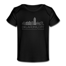 Oklahoma City, Oklahoma Baby T-Shirt - Organic Skyline Oklahoma City Infant T-Shirt - black