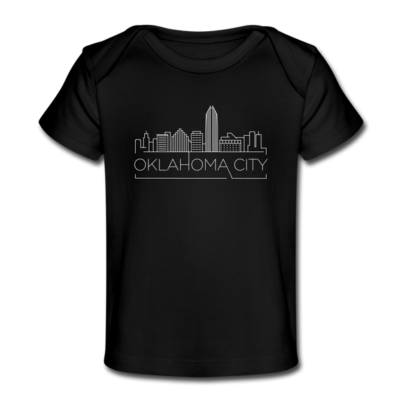 Oklahoma City, Oklahoma Baby T-Shirt - Organic Skyline Oklahoma City Infant T-Shirt - black