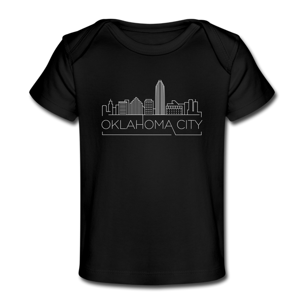 Oklahoma City, Oklahoma Baby T-Shirt - Organic Skyline Oklahoma City Infant T-Shirt - black