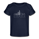 Omaha, Nebraska Baby T-Shirt - Organic Skyline Omaha Infant T-Shirt - dark navy