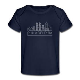 Philadelphia, Pennsylvania Baby T-Shirt - Organic Skyline Philadelphia Infant T-Shirt