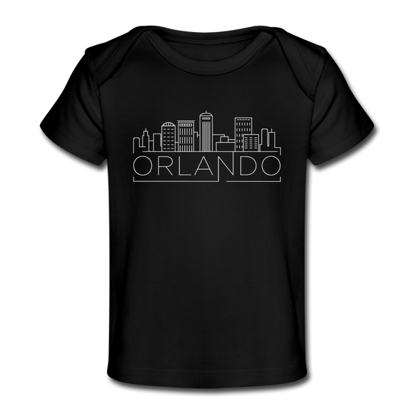Orlando, Florida Baby T-Shirt - Organic Skyline Orlando Infant T-Shirt - black