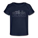 Orlando, Florida Baby T-Shirt - Organic Skyline Orlando Infant T-Shirt - dark navy
