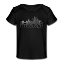 Pittsburgh, Pennsylvania Baby T-Shirt - Organic Skyline Pittsburgh Infant T-Shirt - black