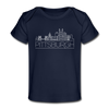 Pittsburgh, Pennsylvania Baby T-Shirt - Organic Skyline Pittsburgh Infant T-Shirt - dark navy