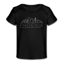 Phoenix, Arizona Baby T-Shirt - Organic Skyline Phoenix Infant T-Shirt - black