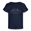 Phoenix, Arizona Baby T-Shirt - Organic Skyline Phoenix Infant T-Shirt - dark navy