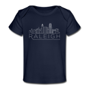 Raleigh, North Carolina Baby T-Shirt - Organic Skyline Raleigh Infant T-Shirt - dark navy