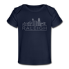 Raleigh, North Carolina Baby T-Shirt - Organic Skyline Raleigh Infant T-Shirt - dark navy