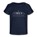 San Antonio, Texas Baby T-Shirt - Organic Skyline San Antonio Infant T-Shirt - dark navy