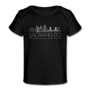 Sacramento, California Baby T-Shirt - Organic Skyline Sacramento Infant T-Shirt - black