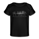 Saint Paul, Minnesota Baby T-Shirt - Organic Skyline Saint Paul Infant T-Shirt - black