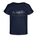 Saint Paul, Minnesota Baby T-Shirt - Organic Skyline Saint Paul Infant T-Shirt - dark navy