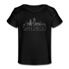 San Diego, California Baby T-Shirt - Organic Skyline San Diego Infant T-Shirt - black