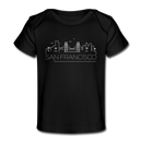 San Francisco, California Baby T-Shirt - Organic Skyline San Francisco Infant T-Shirt - black