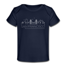 San Francisco, California Baby T-Shirt - Organic Skyline San Francisco Infant T-Shirt - dark navy