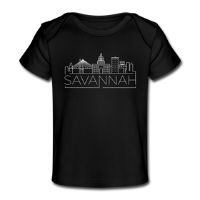 Savannah, Georgia Baby T-Shirt - Organic Skyline Savannah Infant T-Shirt