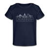 Savannah, Georgia Baby T-Shirt - Organic Skyline Savannah Infant T-Shirt - dark navy